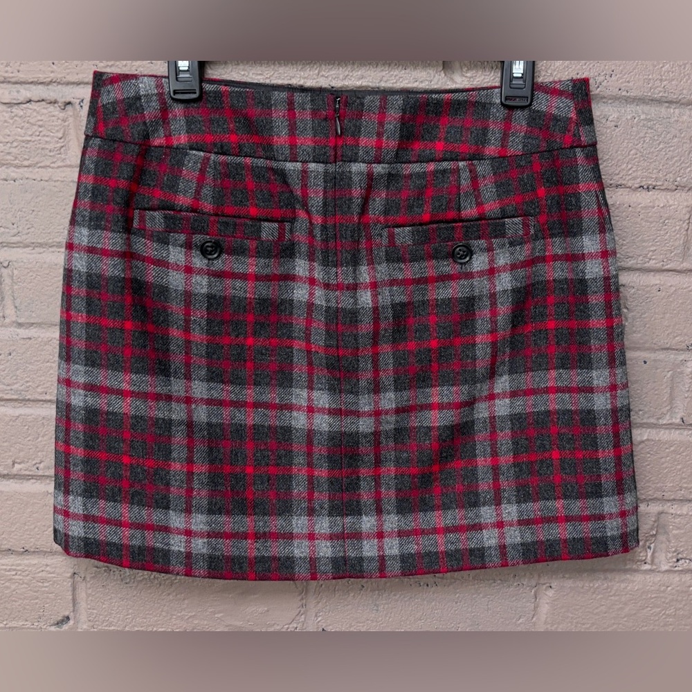 GAP Plaid wool blend skirt 6 - Picture 3 of 9
